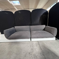 COR - Sofa Jalis Leder 681 Graphit Grau Steppfaden Anthrazit Mit Podest Lack Schneeweiß - 9