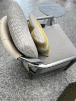 Flexform - Sessel Alison Outdoor Stoff Cactus A73 Grau Gestell Aluminium Lackiert Inklusive Kissen - 4