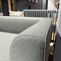 freistil Rolf Benz - Ecksofa 123 Stoff 3044 Betongrau Grau Rundrohrfuß Stahl Tiefschwarz Schwarz Mit Kissen - 8