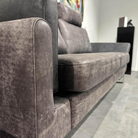 Gehlenborg Sitzmöbel - Sofa Living Fiedler Leder Saddle Black Schwarz Metallkufe Flach Gebürstet Inklusive Kopfstütze - 7