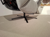 Steinpol - Sessel Charly Style Plus Stoff Cora Clean Stone Grau Sternfuß Metall Schwarz Matt Mit Manueller Funktion - 6