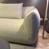 COR - Sofa Jalis Stoff 8251 Natur Beige Nahtband Stoff 5090 Sand mit 2 Kissen - 6