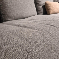 Rolf Benz - Rolf Benz Sofa KUMO 555 – Stoff Graubeige, Ottomane rechts - 8