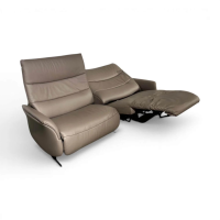 himolla - Sofa 4081 Cumuly Leder Longlife Soft Rauch Braun Füße Metall Anthrazit Inkl. Relaxfunktion - 5