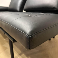 IP Design - Liege Campus de Luxe Leder Galaxy Schwarz Gestell Metall Schwarz Matt Inklusive Nackenrolle - 4