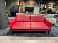 himolla - Sofa 2-Sitzer Waldkirchen R Leder 33 Longlife Soft Chianti Rot Gestell Metall Anthrazit Pulverbeschichtet - 6