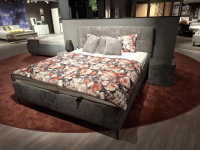 Oschmann - Polsterbett PB23072 Stoff Kama Anthrazit Füße Aluminium Schwarz Inklusive Matratze Und Kissen - 6