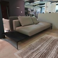 Walter Knoll - Recamiere Jaan Living 783 25 Bezug Leder Safari Mineral Grau mit Ablageboard - 5