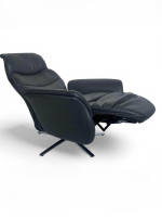 himolla - Relaxsessel Easyswing 8951 Leder Longlife Soft 31 Moor Schwarz Sternfuß Edelstahl - 8