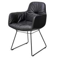 Freifrau - 2er-Set Stuhl Leya Armchair High Leder Sahara (verschiedene Lederfarben möglich) - 4