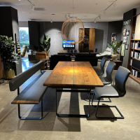 Team 7 - Essgruppe Nox Und Magnum Nussbaum Naturöl Leder 70241 Anthrazit Gestell Schwarz Matt - 5