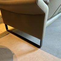 Erpo - Ecksofa Lucca Leder Loden 43 164 Braun Metallkufe Schwarz Inklusive Sessel Und Hocker - 9