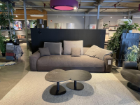 Rolf Benz - Sofa Moyo Stoff 24 143 Graubraun Mit Kunststoffgleitern Schwarz Inklusive Kissen - 3