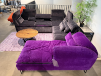 Werther - Sofa Elements Frei Kombinierbar Stoff Bicolor Lila Schwarz 7832-095 7832088 - 8