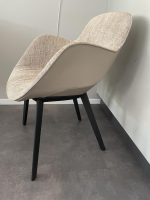 Walter Knoll - Stuhl Sheru 1441 C Stoff Kimali 7692 Bluewash Beige Rücken Leder Pebble - 6