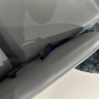 Natura - Garnitur Sofa Fresno Leder Mercury Blue Grey Blau Grau Metallfuß Schwarz Matt Mit Motorischer Relaxfunktion - 6