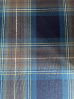 Gruber - Kommode Hollywood Stoff Und Leder Blau Schwarz Kariert Korpus Holz Schwarz - 9