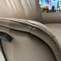 himolla - TV-Sessel 4550 IL Easy Swing Leder Longrustikal 24 Kokos Braun Tellerfuß Edelstahloptik Anthrazit - 7