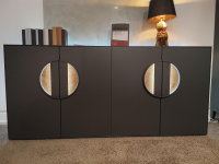 Raum.Freunde - Sideboard Jyn Lack Schiefer Schwarz Inklusive Beleuchtung Mit Fernbedienung - 3