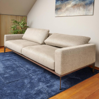 Bielefelder Werkstätten - Sofa Spirit Stoff Emira BW 1732 272 Beige Gestell Metall Bronze Matt Inklusive Rückenverstellung - 20