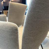 COR - 3er-Set Stuhl Jalis Stoff 8081 Muschel Grau Gestell Schwarz - 18