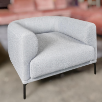 IP Design - Sessel Loop Stoff Mara IP1763-353 Grau Füße Metall Schwarz - 6