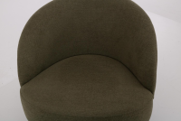 Werther - Sessel Salon Stoff U3334J Grün Füße Holz Schwarz Inklusive Hocker Mit Drehteller Schwarz - 7
