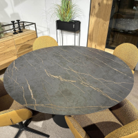 Venjakob - Essgruppe Ancona Und Bari Platte Dekton Laurent Schwarz Sitz Stoff WE A Genua Curry Und Leder Gavin Kurkuma Gelb Gestell Anthrazit - 5