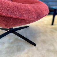 IP Design - Funktionssessel Allrounder Stoff Savoy BW1792-262 Mit Rot Sternfuß Schwarz Matt Mit Dreh- und Neigefunktion - 5