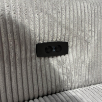 Kawoo - Eckkombination 7539 Cord S GCT 49 08 Platinum Grey Grau Füße Metall Schwarz Inklusive Kissen - 5