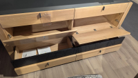 Voglauer - Sideboard V-Aura Eiche Geölt Akzent Lärche Schwarz mit LED-Beleuchtung - 6