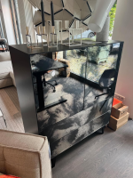 Piure - Schrank Nex Glamour Korpus Mattlack 43 Coal Fronten Spiegelglas 02 Luna - 4