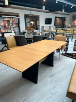 K+W - Funktionstisch Vari Platte Echtholzfurnier Asteiceh Natur Wangen MDF Schwarz Struktur Mit Synchronauszug - 9
