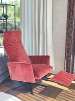 IP Design - Funktionssessel Heavens Place Stoff Carlucci City Velvet CA7832 063 T Rot Sternfuß Metall Schwarz - 2