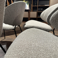 KFF - 4er-Set Stuhl Alvaro Stoff Nordic Edition Ascot 2402 Toffee Grau Beige Gestell 4-Fuß Rundroh M02 Schwarz Mit Filzgleitern - 8