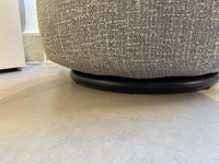 Kartell - Drehsessel K Wait Stoff Texture Grau Beige Füße Schwarz - 7