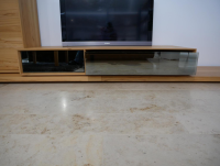 Team 7 - Wohnwand LUX LXWW1 Kernbuche Massiv Naturöl Glasfront Palladium - 8