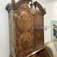 Colombo Style - Sekretär Nussbaum Wurzel Massiv Mit Ledereinlagen - 8