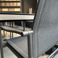 Zumsteg - Essgruppe Portofino Und Gloster 180 Platte Dekton Black Beauty Schwarz Gestell Aluminium Stuhl Textil Schwarz - 8