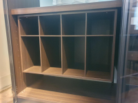 Porro - Schranksystem Storage Iron Front Glas Und Eucalyptus Furnier Korpus Melamin Eucalyptus - 10