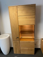 MCA Furniture - Wohnwand Girona Ast-Balkeneiche Massiv Keilgezinkt - 5