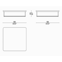 Cassina - Couchtisch Torei Platte Marmo Carnico Grau Gestell Metall Nera Opaca Schwarz Matt - 4