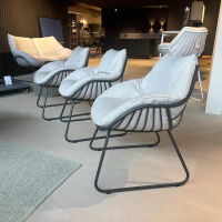 Solpuri - 3er Set Dining Sessel Chill Stoff Deluxe Mumbai Beige Gestell Aluminium Anthracite Antharzit Lackiert - 2