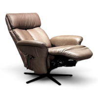 himolla - Sessel 8937 Easy Swing M Leder 24 Longlife Rustika Kokos Braun Gestell Metall Schwarz Mit Elektrischer Verstellung - 2