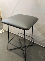 COR - 2er-Set Barstuhl Jalis 174 Leder Dura Tabak Schwarz Gestell Drahtgestell Schwarz - 3