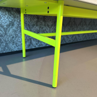Kettnaker - Sideboard Soma Beton Optik Grau Gestell Rundrohr Leuchtgelb Gelb Grün - 9