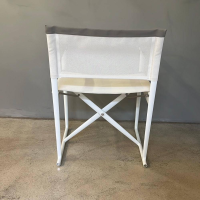 B&B Italia - Outdoor Klappstuhl Mirto Stoff 2445102 Stige Weiß Natur Gestell 0186V Weiß Lackiert - 7