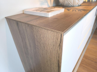 Nobilia - Sideboard Nizza Front Lacklaminat 967 Alpinweiß Weiß Ultramatt Korpus Eiche Havanna Nachbildung - 3