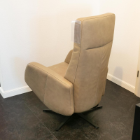 Sitting Vision - Relax armchair NX 329 Cover leather Rancho Beige Cream Cross base 87 Black With backrest adjustment - 2