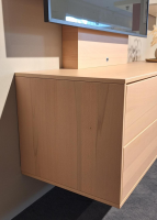 Rietberger Möbelwerke - Wohnwand Lennon Lack Weiß Kristallbuche Furniert - 13